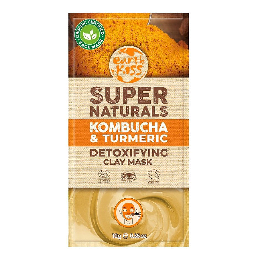 Earth Kiss Kombucha And Turmeric Detoxifying Clay Mask, 0.35 Oz